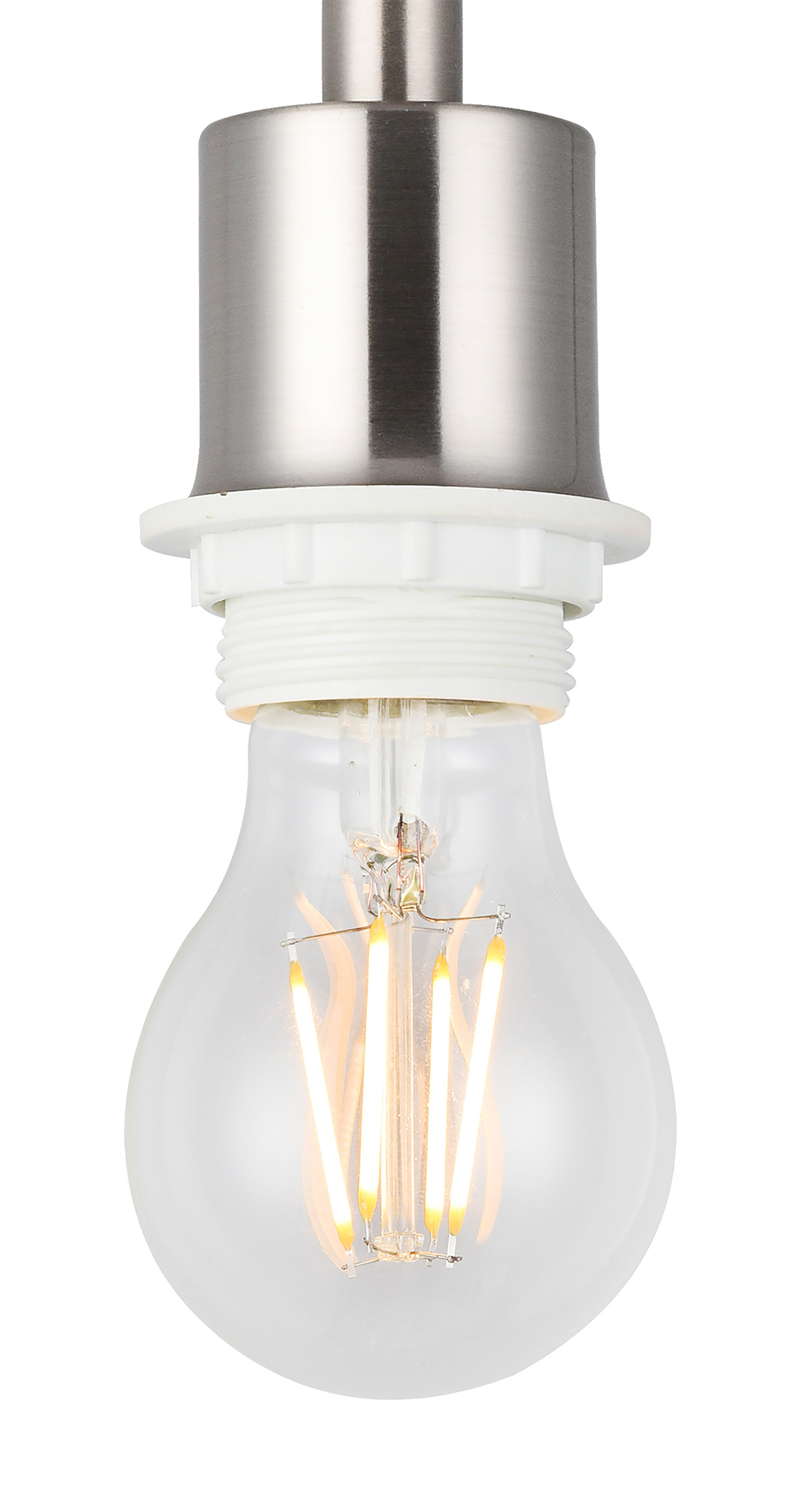 Baymont 40cm Semi Flush 1 Light Satin Nickel, Taupe/Halo Gold DK0249  Deco Baymont
